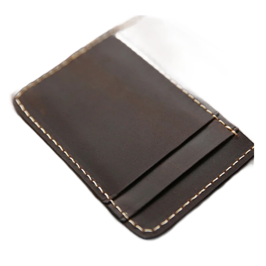 Portefeuille homme porte-cartes en cuir Crazy Horse avec fenêtre 4 Portefeuille homme porte-cartes en cuir Crazy Horse avec fenêtre, detail