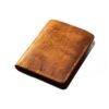 Portefeuille homme rétro en cuir véritable, cousu main, vue principale