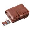Portefeuille homme RFID zippé en simili cuir, patte et fenêtre, vue principale