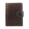 Portefeuille homme vertical en cuir de vache à patte de fermeture, vue principale