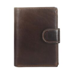 Portefeuille homme vertical en cuir de vache à patte de fermeture, vue principale
