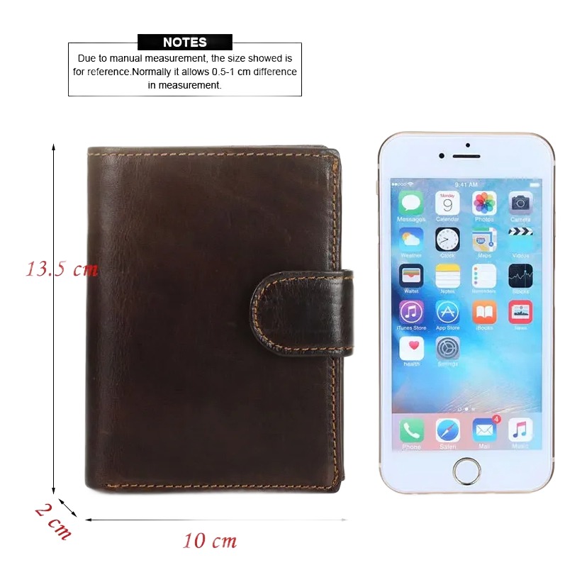 Portefeuille homme vertical en cuir de vache à patte de fermeture 4 Portefeuille homme vertical en cuir de vache à patte de fermeture, detail