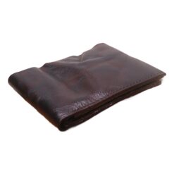Portefeuille homme vintage en cuir veritable deux volets, vue de trois quarts