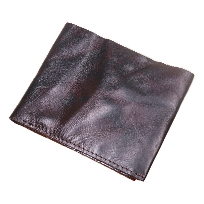 Portefeuille homme vintage en cuir veritable deux volets 4 Portefeuille homme vintage en cuir veritable deux volets, detail