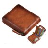 Portefeuille homme zippé en cuir véritable, vue principale