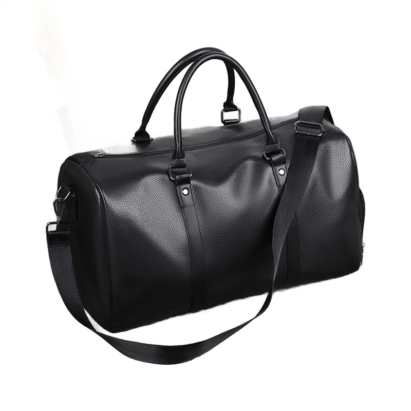 Sac week end homme en cuir PU, format court de voyage 2 Sac week end homme en cuir PU, format court de voyage, vue de trois quarts