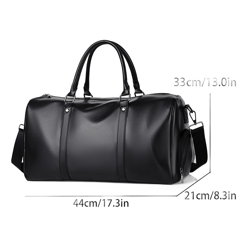 Sac week end homme en cuir PU, format court de voyage 5 Sac week end homme en cuir PU, format court de voyage, vue arriere