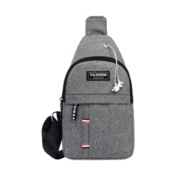 Sacoche banane homme en nylon à sangle réglable, vue de trois quarts