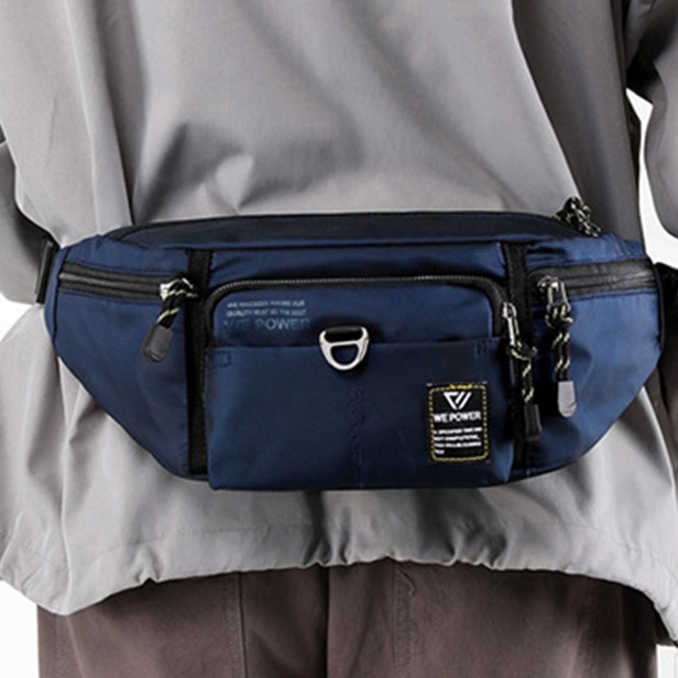 Sacoche banane pour homme en nylon, style militaire 5 Sacoche banane pour homme en nylon, style militaire, vue arriere