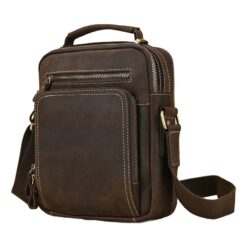 Sacoche bandouliere cuir homme vintage, format vertical, vue principale