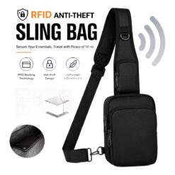 Sacoche bandoulière homme anti RFID, sept coloris, vue principale