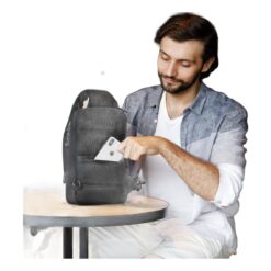 Sacoche bandoulière homme avec port USB et cadenas TSA, vue principale