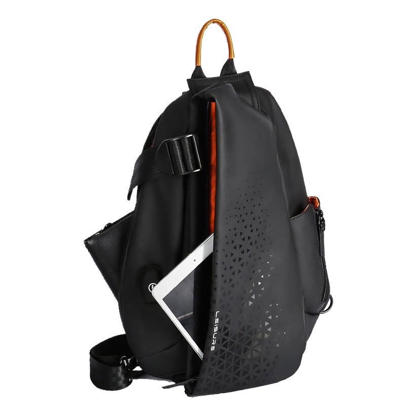 Sacoche bandouliere homme en nylon impermeable moto 3 Sacoche bandouliere homme en nylon impermeable moto, vue de face