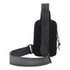 Sacoche bandoulière homme en toile noire, format compact, vue principale