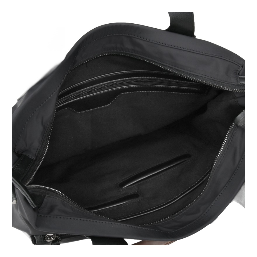 Sacoche bandoulière homme horizontale en nylon, 41 cm 4 Sacoche bandoulière homme horizontale en nylon, 41 cm, detail