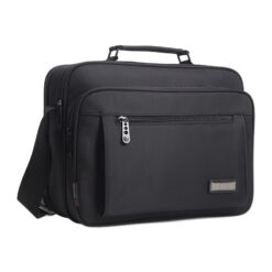 Sacoche bandoulière homme petite mallette, tablette 10 à 14 pouces, vue de trois quarts