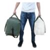 Sacoche bandouliere homme polochon de voyage en toile, vue principale