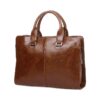 Sacoche bandoulière homme porte-documents en cuir PU lisse, vue principale