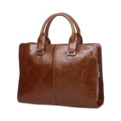 Sacoche bandoulière homme porte-documents en cuir PU lisse, vue principale