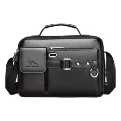 Sacoche bandouliere homme retro a grande capacite, vue principale