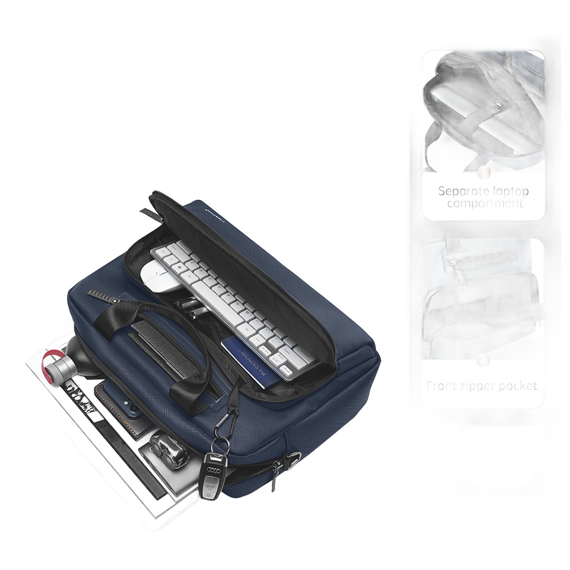 Sacoche bandouliere homme, sacoche ordinateur homme en Oxford, format 3 Sacoche bandouliere homme, sacoche ordinateur homme en Oxford, format, vue de face
