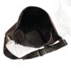 Sacoche bandoulière homme souple en simili cuir noir, vue principale