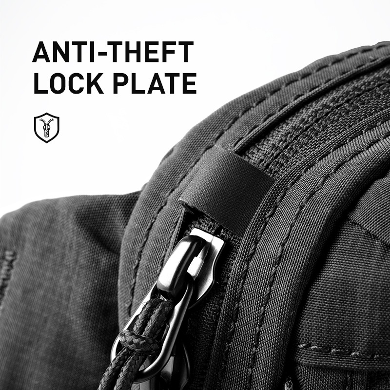 Sacoche ceinture homme antivol avec protection RFID 5 Sacoche ceinture homme antivol avec protection RFID, vue arriere
