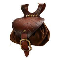 Sacoche ceinture homme compacte en cuir PU a passant, vue de trois quarts