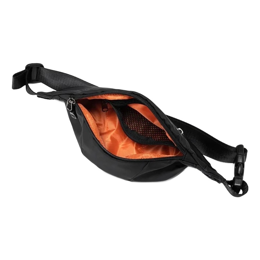 Sacoche ceinture homme convertible portee taille ou poitrine 2 Sacoche ceinture homme convertible portee taille ou poitrine, vue de trois quarts