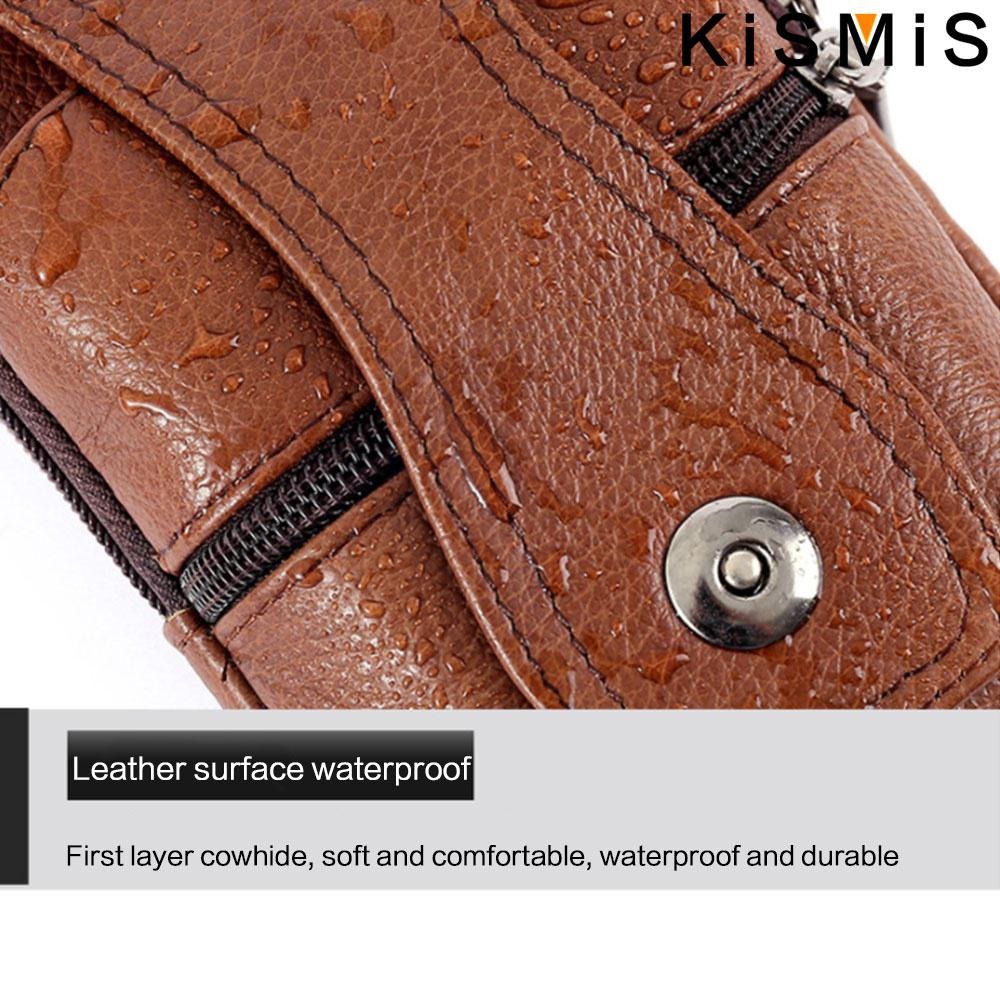 Sacoche ceinture homme en cuir, deux tailles au choix 4 Sacoche ceinture homme en cuir, deux tailles au choix, detail