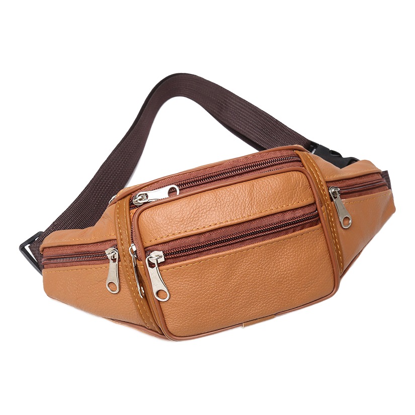 Sacoche ceinture homme en cuir pleine fleur, multipoches 4 Sacoche ceinture homme en cuir pleine fleur, multipoches, detail