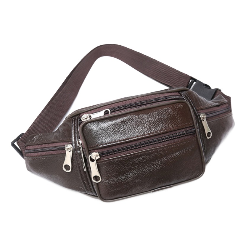 Sacoche ceinture homme en cuir PU, quatre coloris 2 Sacoche ceinture homme en cuir PU, quatre coloris, vue de trois quarts