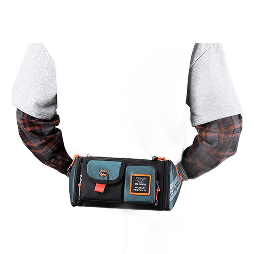 Sacoche ceinture homme en nylon, cinq coloris, sangle 120 cm 5 Sacoche ceinture homme en nylon, cinq coloris, sangle 120 cm, vue arriere