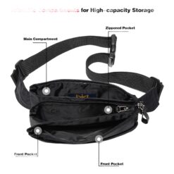Sacoche ceinture homme légère, 23 cm, noir, vert ou gris, vue principale