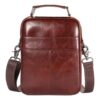 Sacoche homme cuir à rabat, doublure cuir, format compact, vue principale