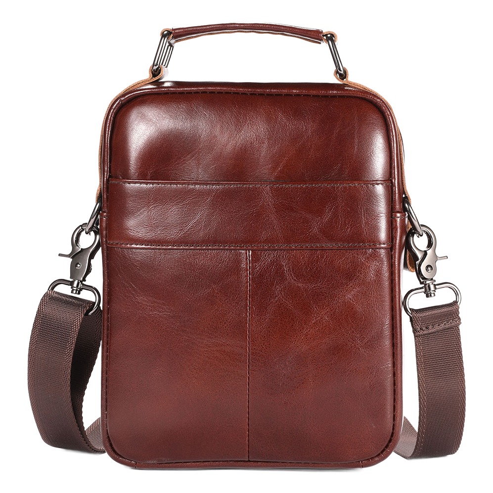 Sacoche homme cuir à rabat, doublure cuir, format compact 1 Sacoche homme cuir à rabat, doublure cuir, format compact, vue principale