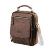 Sacoche homme cuir crazy horse compacte, poignee, bandouliere, vue principale