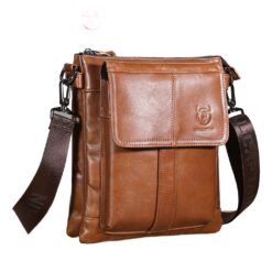 Sacoche homme cuir de vachette a grande contenance, vue principale