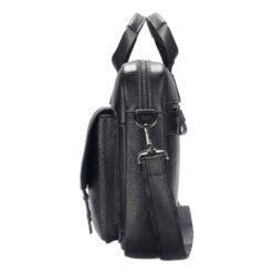 Sacoche homme cuir de vachette pour le travail, vue de trois quarts