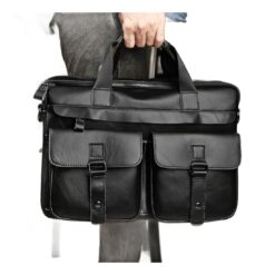 Sacoche homme cuir de vachette pour ordinateur, 39 x 27 cm, vue principale