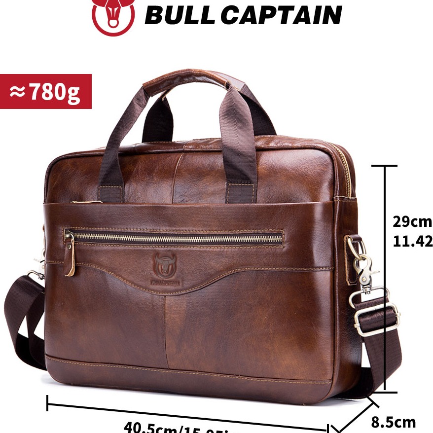 Sacoche homme cuir pour ordinateur portable 14 pouces 5 Sacoche homme cuir pour ordinateur portable 14 pouces, vue arriere