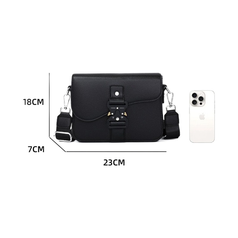 Sacoche homme cuir PU au format minimaliste 5 Sacoche homme cuir PU au format minimaliste, vue arriere