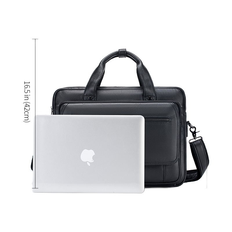 Sacoche homme cuir rigide pour ordinateur 16 pouces 5 Sacoche homme cuir rigide pour ordinateur 16 pouces, vue arriere
