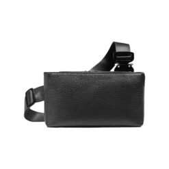 Sacoche homme cuir synthétique grainé, format sling compact, vue principale
