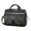 Sacoche homme cuir véritable porte-documents, deux poches, 47 cm, vue principale