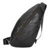 Sacoche homme cuir véritable souple, bandoulière, noire, 32 cm, vue principale