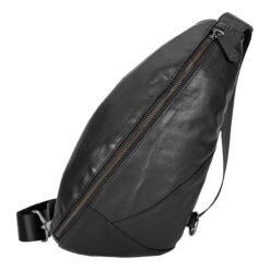 Sacoche homme cuir véritable souple, bandoulière, noire, 32 cm, vue principale