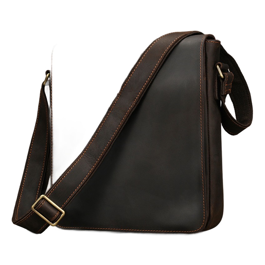 Sacoche homme cuir vintage a bandouliere large 3 Sacoche homme cuir vintage a bandouliere large, vue de face