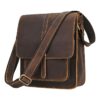 Sacoche homme cuir vintage en peau de vache souple, vue principale