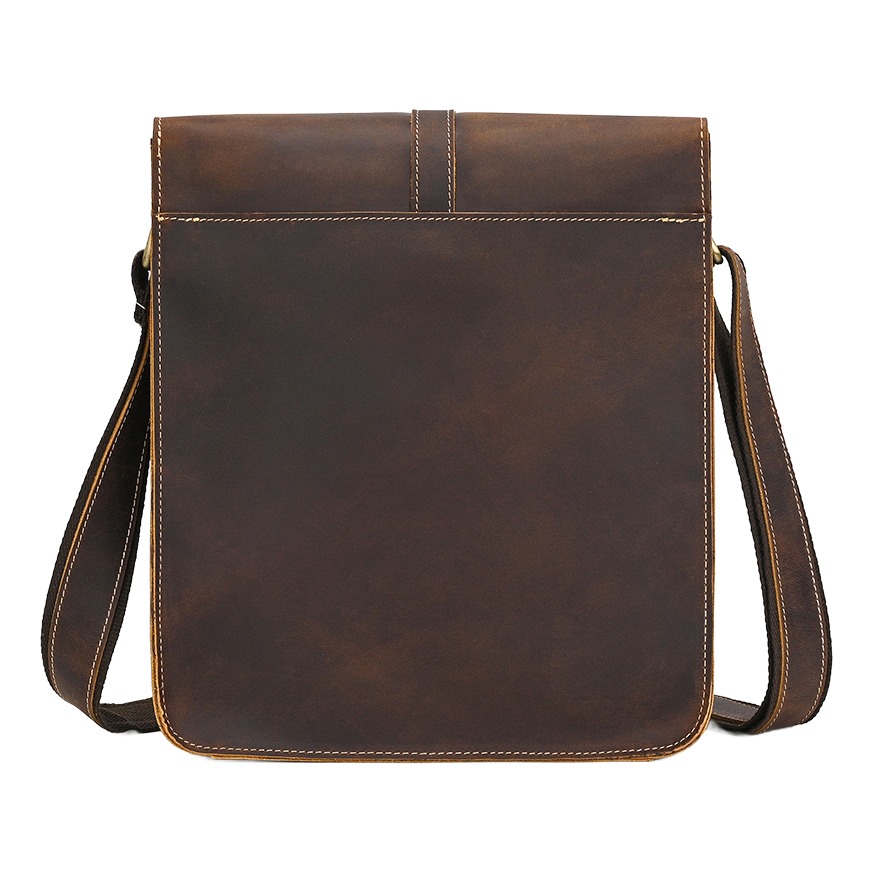 Sacoche homme cuir vintage en peau de vache souple 4 Sacoche homme cuir vintage en peau de vache souple, detail